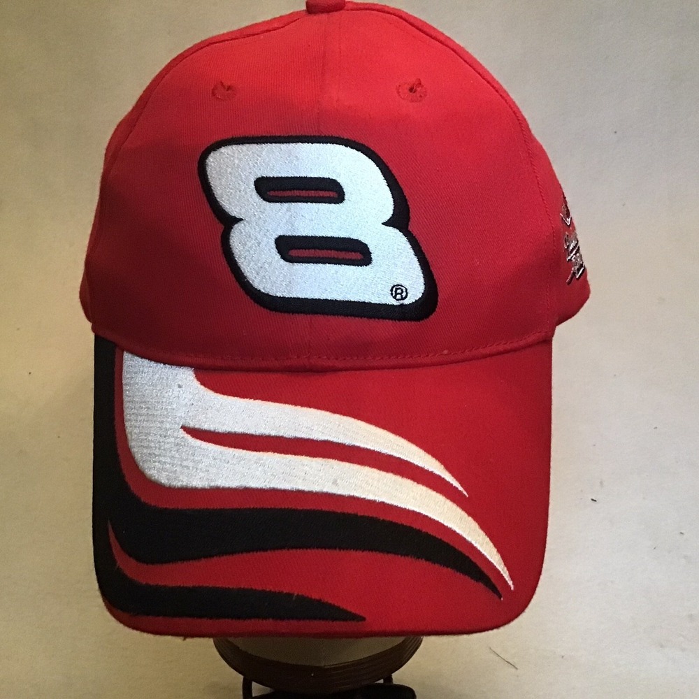 VTG NASCAR Budweiser Racing Hat Dale Earnhardt Jr Strap Back Winners Circle Red
